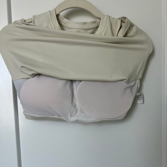 NATURAL FEELINGS- Ivory Yoga Tank Top w/ Built in Bra- LARGE - Picture 3 of 4